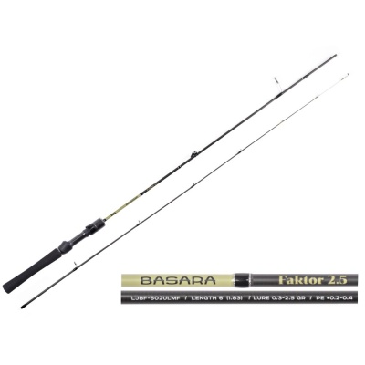 Удилище спиннинговое Lucky John Basara FAKTOR 2.5, 5.6"/1.83м, 0.3-2.5г