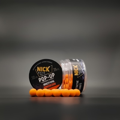 Насадка рыболовная NICK BAITS "POP-UP 12 мм" Монстр краб; банка 35 шт,
