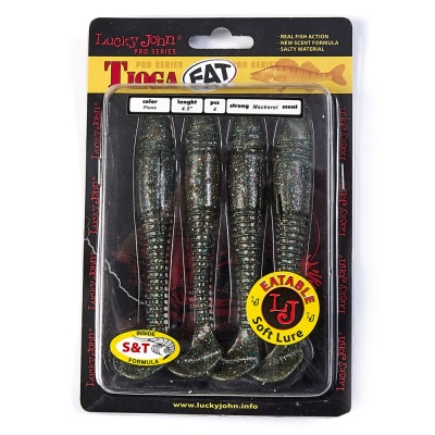 Виброхвосты съедоб. искусст. LJ Pro Series TIOGA FAT 4.5in(11.40)/F08 4шт.