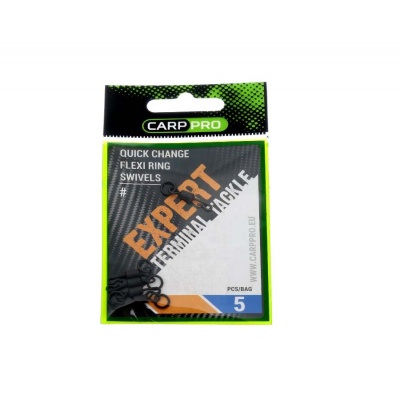 Быстросъемный вертлюг с добавочным кольцом CARP PRO Expert Terminal Tackle #4, 5шт
