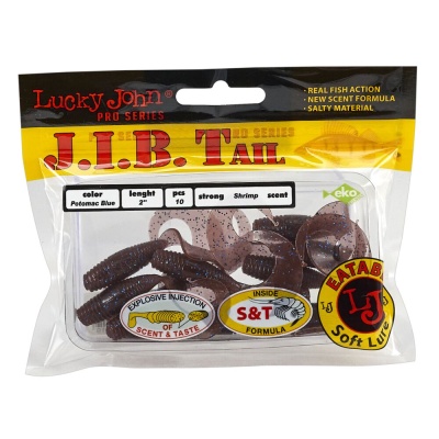 Твистеры съедобные искусственные LJ Pro Series J.I.B TAIL 05.10/S19 10шт.