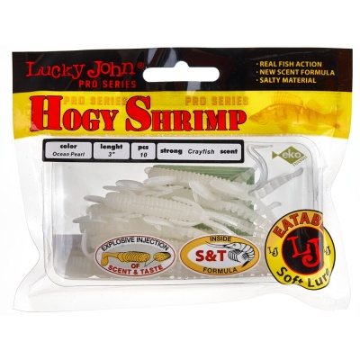 Виброхвосты съедобные искусственные LJ Pro Series HOGY SHRIMP 07.60/033 10шт.