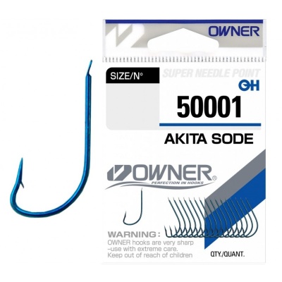 Крючок OWNER Akita Sode blue №12 17шт