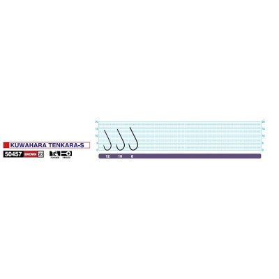 Крючок OWNER Tenkara Straight w/eye brown №12 11шт