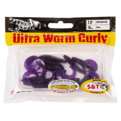 Слаги съедобные искусственные LJ Pro Series ULTRAWORM CURLY 2,0in (05.00)/S63 9шт.