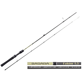 Удилище спиннинговое Lucky John Basara FAKTOR 1.5, 5'6"/1.68м, 0.2-1.5г