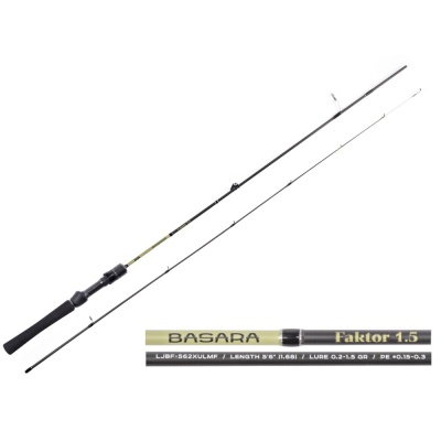 Удилище спиннинговое Lucky John Basara FAKTOR 1.5, 5'6"/1.68м, 0.2-1.5г