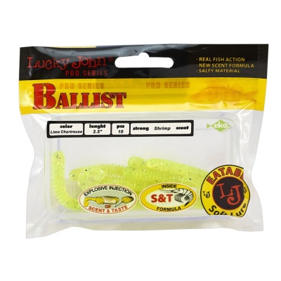 Твистеры съедобные искусственные LJ Pro Series BALLIST 2.5in(06.30)/071 10шт.