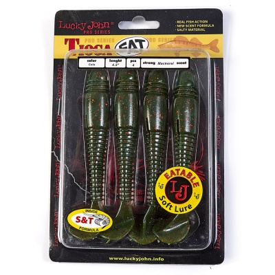 Виброхвосты съедоб. искусст. LJ Pro Series TIOGA FAT 4.5in(11.40)/PA16 4шт.