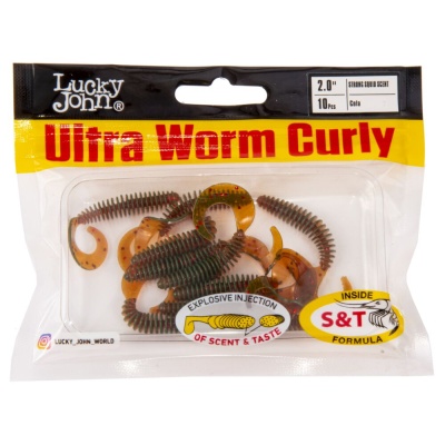 Слаги съедобные искусственные LJ Pro Series ULTRAWORM CURLY 2,0in (05.00)/PA16 9шт.