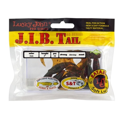 Твистеры съедобные искусственные LJ Pro Series J.I.B TAIL 05.10/PA16 10шт.