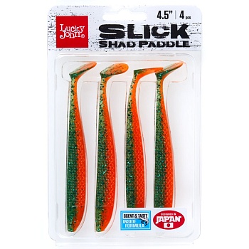 Виброхвосты съедобные Lucky John Series SLICK SHAD PADDLE 4.5in Z16