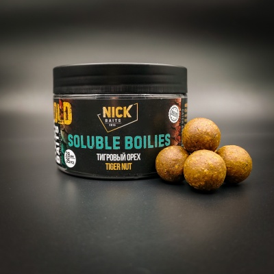 Насадка рыболовная NICK BAITS GOLD "SOLUBLE 20 мм" Тигровый орех; банка 35 шт,