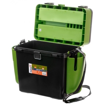 Ящик рыболовный зимний Helios FISH BOX 19л двухсекционный 39.5x25.5x38см