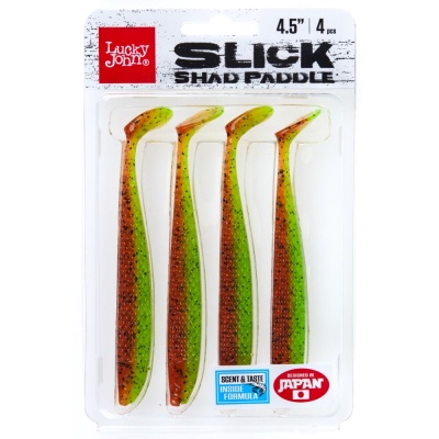 Виброхвосты съедобные Lucky John Series SLICK SHAD PADDLE 4.5in Z15