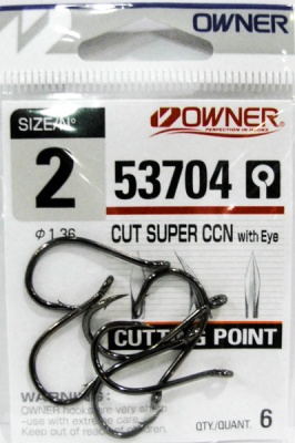 Крючок OWNER Cut Super CCN w/eye BC №2 6шт