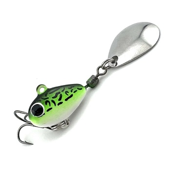 Тейл-спиннер UF Studio HURRICANE 14g GRIA Frog