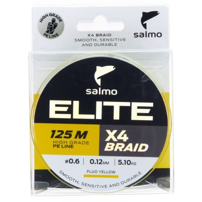Шнур плет. Salmo Elite х4 BRAID Fluo Yellow 125/008