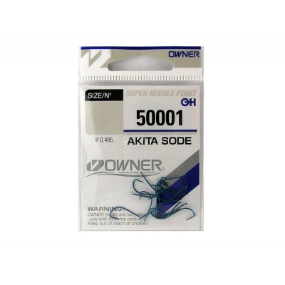Крючок OWNER Akita Sode blue №12 17шт