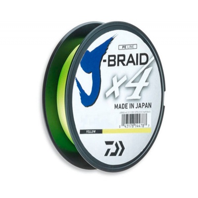 Плетеный шнур Daiwa  J-Braid X4E 0.17mm-135m yellow