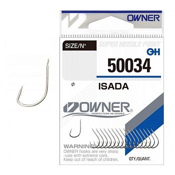 Крючок OWNER Isada nickel №12 18шт