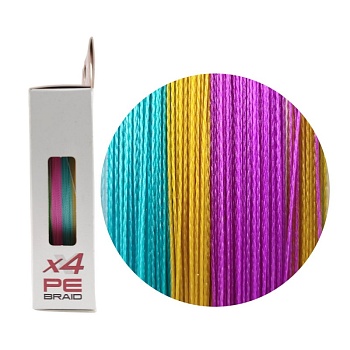 Шнур RUZZA X4 150м Multicolor 0,12мм 6,4кг/14lb