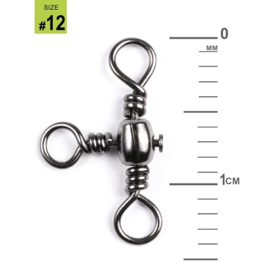 Вертлюги трехсторониие Lucky John Pro Series CROSSLINE SWIVEL  012 10шт.