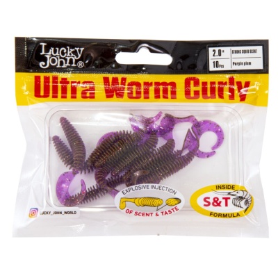 Слаги съедобные искусственные LJ Pro Series ULTRAWORM CURLY 2,0in (05.00)/S13 9шт.