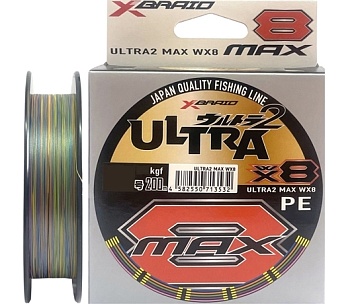 Плетеный шнур YGK X-Braid Ultra MAX WX8 200m #0.6/0.128mm 12Lb/5.6kg,