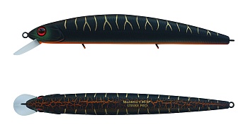 Воблер Strike Pro Montero 130SP, 20,6 гр, 1,0-2,0м, A208S Black Mat Tiger