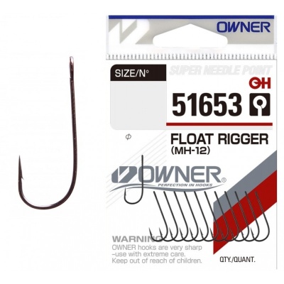 Одинарный крючок OWNER FLOAT RIGGER №10 (12шт)
