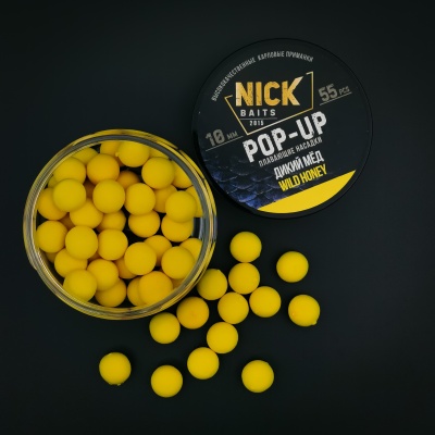 Насадка рыболовная NICK BAITS "POP-UP 10 мм" Дикий мёд; банка 55 шт,
