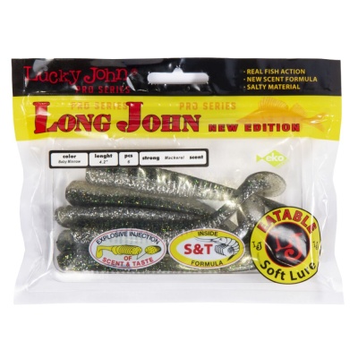 Виброхвосты съедобные искусственные LJ Pro Series LONG JOHN 10.70/T01 6шт.