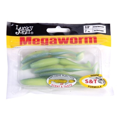 Виброхвосты съедоб. искусст. LJ Pro Series MEGAWORM 3,0in (7,60)/T57 7шт.