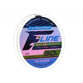 Леска FLAGMAN F-LINE Ice Crystal 30м 0.18мм