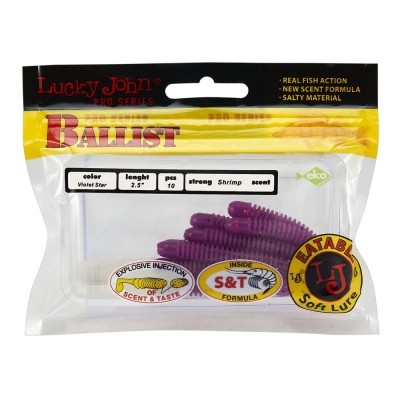 Твистеры съедобные искусственные LJ Pro Series BALLIST 2.5in(06.30)/S26 10шт.