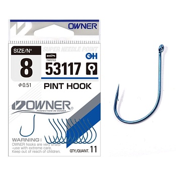 Крючок OWNER Pint Hook blue №8 11шт