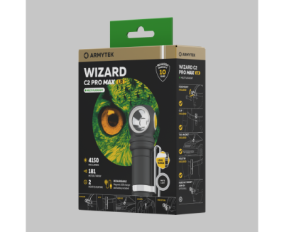 Налобный фонарь Armytek Wizard C2 Pro Max Magnet USB LR, белый