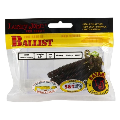 Твистеры съедобные искусственные LJ Pro Series BALLIST 2.5in(06.30)/PA03 10шт.