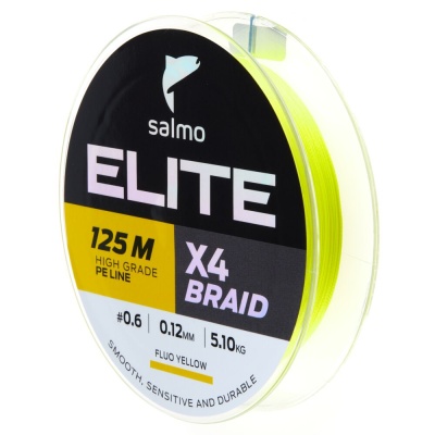 Шнур плет. Salmo Elite х4 BRAID Fluo Yellow 125/008