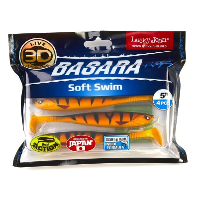 Виброхвосты LJ 3D Series BASARA SOFT SWIM 5.0in(12,70)/PG08 4шт.