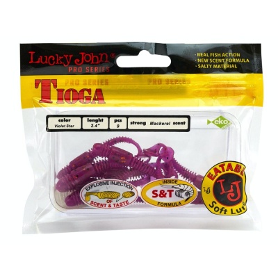 Виброхвосты съедоб. искусст. LJ Pro Series TIOGA 2.4in(06.20)/S26 9шт.