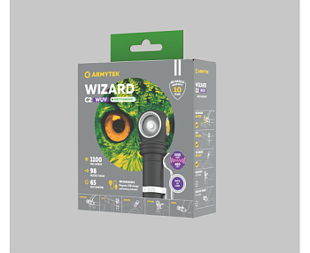 Налобный фонарь Armytek Wizard C2 WUV Magnet USB, белый-ультрафиолет