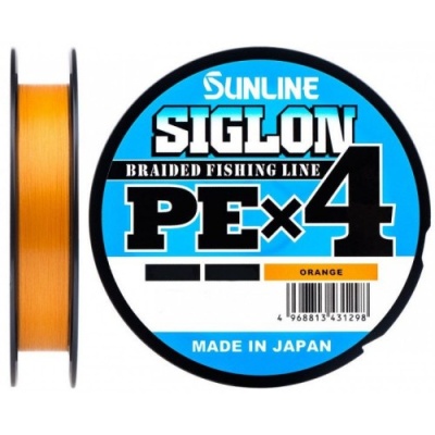 Шнур Sunline Siglon PE х4 300m (оранж.) #2.0/0.242mm 35lb/15.5kg