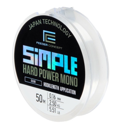 Леска моно. FC Simple HARD POWER MONO Clear 050/016