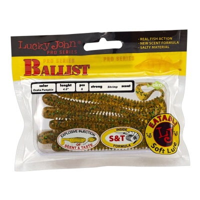 Твистеры съедобные искусственные LJ Pro Series BALLIST 10.20/PA19 6шт.