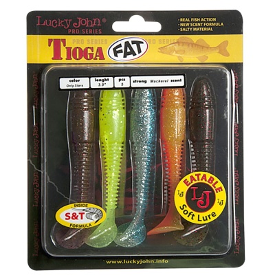 Виброхвосты съедоб. искусст. LJ Pro Series TIOGA FAT 4.5in(11.40)/MIX1 4шт.