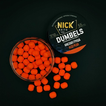 Насадки NICK BAITS "Dumbels" 7/10 мм Кислая груша/Acid pear