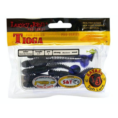 Виброхвосты съедоб. искусст. LJ Pro Series TIOGA 3.4in(08.64)/T52 6шт.