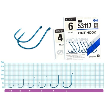 Крючок OWNER Pint Hook blue №8 11шт